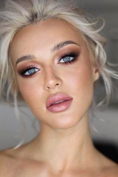 Wedding Makeup Blonde, Bridal Makeup For Blondes, Wedding Makeup For Blue Eyes, Natural Bridal Makeup, Natural Summer Makeup, Blonde Bride, Mekap Mata, Alat Makeup