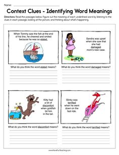 a worksheet for children to learn how to use the word meaning