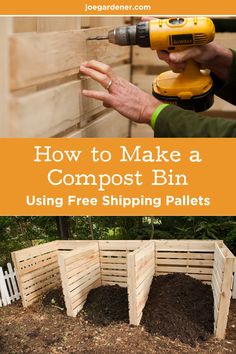 how to make a compost bin using free shipping pallets