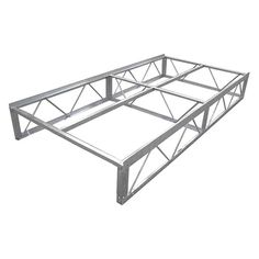 an aluminum frame for a large metal structure on a white background with clippings