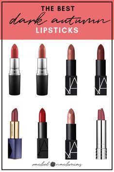 Lipstick Dark Autumn, Makeup For Dark Autumn Skin Tones, Lipsticks For Autumn, Dark Autumn Mac Lipstick, Deep Autumn Color Makeup, Deep Autumn Color Palette Lipstick, Nail Colors For Deep Autumn, Tci Dark Autumn, Lipstick Deep Autumn