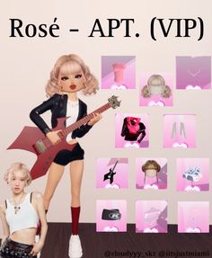 rosé apt. outfit in dress to impress - im litterally obssesed with this look :) - mine #kpop #rosé #blackpink #dti #roblox #apt #brunomars (: Bruno Mars, Rosé Blackpink, Dress To Impress, Black Pink, Pins