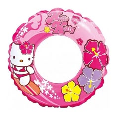 an inflatable hello kitty swimming ring