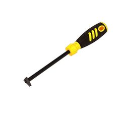 a black and yellow tool on a white background