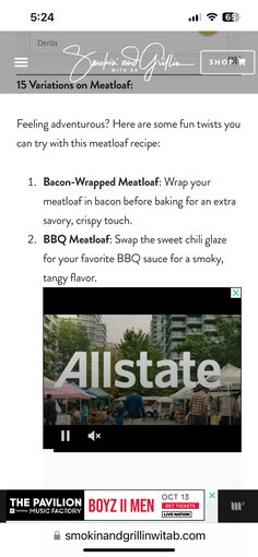 the menu for an allstate restaurant is shown in this screenshote image