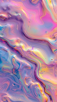 an abstract background with multicolored fluid paint