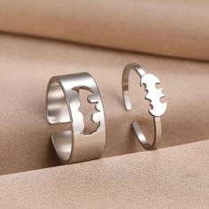 Experience the timeless elegance of our Stainless Steel Couple Rings, featuring original designs and exceptional durability.Key Features:🎨 Original Designs: Each ring boasts unique and captivating designs for added style and charm.🛡️ High-Quality Material: Crafted from stainless steel, these rings are resistant to fading, tarnishing, and allergies, ensuring lasting beauty and comfort.💍 Versatile Occasions: Perfect for various occasions, including parties, weddings, engagements, or as thoughtful gifts for friends, mothers, sisters, and wives.🚀 Fast Shipping: We promise to dispatch your order within 24 hours of purchase, ensuring prompt delivery to your doorstep.📦 Discreet Packaging: Your package will arrive without any store or price information, preserving your privacy and discretion. Cute Rings Couple, Couples Rings Matching, Couple Items Matching, Couple Accessories Matching, Matching Things With Boyfriend, Batman Gifts For Boyfriend, Matching Rings For Best Friends, Matching Couple Stuff, Bat Couple