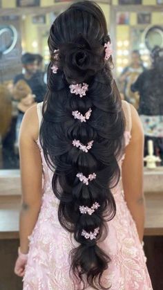 Beauty and Makeup: #beauty, #makeup, #skincare, #haircare Hairstyle With Maxi, Hairstyle Straight Hair, Long Bridal Hair, Engagement Hairstyles, Bridal Hairdo, Hairstyles For Medium Length Hair Easy, Bridal Hairstyle