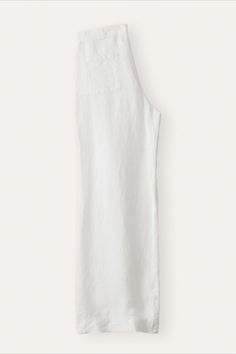 Heavy linen in White. White Charcoal, Body Measurements, Wide Leg Trousers