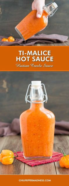 two images showing how to make homemade hot sauce