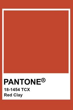 the pantone color is red clay