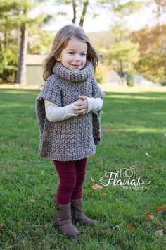 Stylish Baby Clothes, Crochet Baby Girl, Poncho Pattern, Crochet Baby Clothes, Crochet Poncho, Knitted Poncho