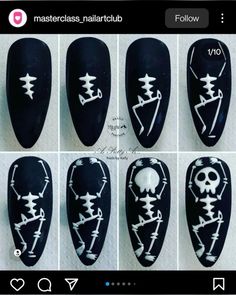 Halloween Nail Art Tutorial, Bat Nails, Horror Nails, Halloween Nails Diy, Nail Art Halloween, Holloween Nails, Halloween Nails Easy, Halloween Acrylic Nails