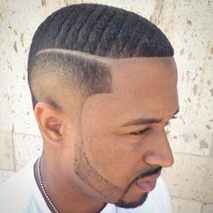 Lined Top Fade With Shaved Part Temple Fade, Man Haircuts, Flat Top Haircut, Fade Cut