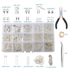 870Pcs Gold/Silver/Bronze Repair Metal Tools DIY Craft Supplies Jewelry Making - MRSLM Jewelry Making Kit, Crimp Beads, Jewelry Making Tools, Jewelry Repair, Diy Schmuck, Jewelry Tools, Bijoux Diy, Bead Caps, Diy Jewelry Making