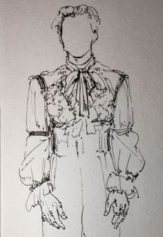 a black and white drawing of a man with his hands in his pockets, holding flowers