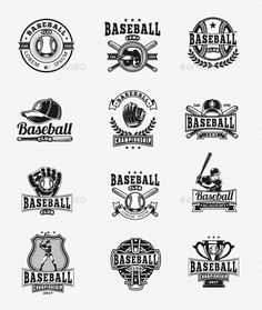 baseball badges and emblems - sports / activity conceptual