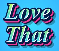 the words love that appear to be made out of colorful letters on a blue background