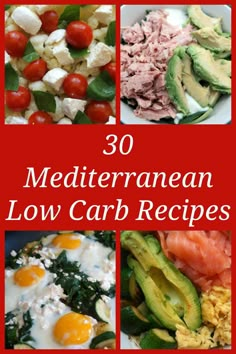 Mediterranean Low Carb Recipes – 30 Easy Keto and Mediterranean Diet Friendly Healthy Meal Plan Ideas. Meal Plan Ideas, Healthy Meal Plan, Low Carb Low Fat Recipes, Breakfast Low Carb