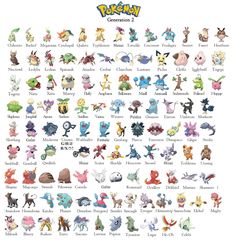 the pokemon characters are all different colors and sizes, but there is no image to describe