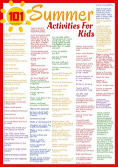 Summer Holiday Activities, Uppfostra Barn, Summer Activities For Toddlers, Summer Planning, Summer Fun For Kids, Fun Summer Activities, Summer Fun List, Summer Plans