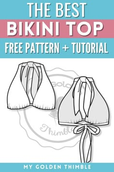 Free Bikini Top Sewing Pattern: 1 Pattern=12 Styles Swim Sewing Pattern, Free Swimsuit Pattern, Swimsuit Pattern Free, Free Swimsuit Pattern Sewing, Swimsuit Sewing Pattern Free, Free Sewing Patterns Tops, Swimsuit Pattern Sewing, Fat Quarter Sewing Projects