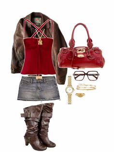 Skirt And Boots Outfit, Brown Leather Jacket Outfit, Autumn Skirt, Leather Jacket Outfit, Skirt And Boots, Tv Show Outfits, Future Outfit