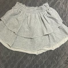 Cute Gray Skirt, Sweatpants-Style Material. Never Worn. Sweatpants Skirt, Spring Gray Tiered Skirt, Gray Flowy Casual Skirt, Gray Flowy Flared Skirt, Gray Flowy Skirt, Gray Stretch Short Skirt, Sweatpants Style, Gray Skirt, Skater Skirt