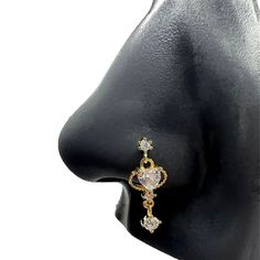 Nose Jewelry Collection — STATEMENT GOLD Dangle Nose Piercing, Gold Nose Jewelry, Heart Nose Stud, Gold Piercings, Jewelry Nose Rings, Cute Nose Rings, Gold Nugget Jewelry, Cute Nose Piercings