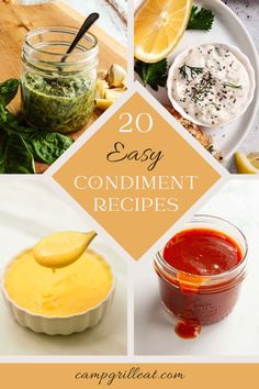 the top ten easy homemade condiments