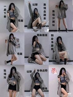 an image of a woman doing different poses