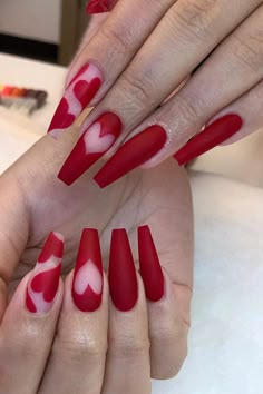 Heart Nail Designs, Valentines Ideas, Pete The Cat, Bright Nails, Heart Nails