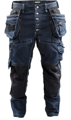 Cyberpunk Fashion, Work Trousers, Denim Jeans Men, Mens Pants Fashion