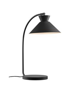 a black lamp on a white background