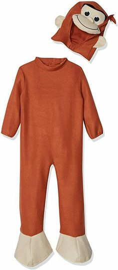 NEW Rubie's Infant Baby Curious George Monkey Fleece Romper with Headpiece Costume. Size 6-12 Months. Velcro closure Brown romper  Headpiece has adorable Curious George monkey face Inner leg velcro closure for easy diaper changes Please use the following measurements to compare to similar one-piece/onesies that fit well so you can ensure proper fit. Approximate Measurements (All measurements are taken with garment un-stretched from side to side, one side only, double for circumference): Chest: ( Brown Romper, Monkey Face, Theatre Costumes, Curious George, Headpiece, 12 Months, Baby Toddler, Onesies, Halloween Costumes