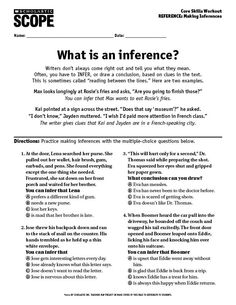 an information sheet with the words what is an inference? and other things