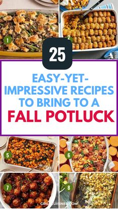 25 easy yet impressive recipes to bring to a fall potluck