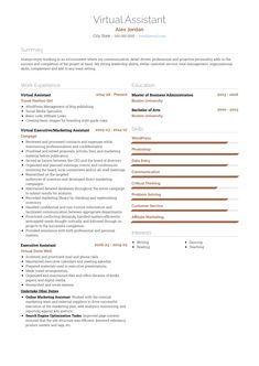 a professional resume template for an office worker, it is well organized and ready to use