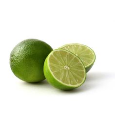 two limes with one cut in half