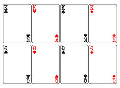 playing cards showing the back side of each card