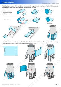 instructions to make an origami glove