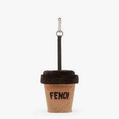 Cup-shaped charm that can be used as a key ring. Ring and logo clip. Made of beige mink with brown Fendi lettering inlay. Brown mink lid, black leather details and soft internal texture. Palladium-finish metalware. Made in Italy. One Size Fendi Peekaboo, Fragrance Gift, Clutch Pouch, Knitwear Dress, Women Essentials, Boot Accessories, Boston Bag, Beachwear For Women, Mink Fur