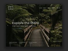 an image of a wooden bridge in the middle of some trees and plants with text overlaying it that reads explore the miths