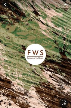 the cover of fws magazine, featuring an image of green and brown brush strokes