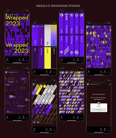 an image of some purple and yellow wallpapers on their phones, with the words wrap