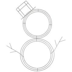 a drawing of a snowman made out of circles and lines, with the top half drawn