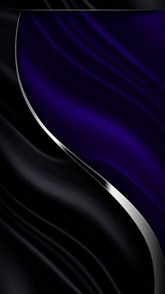 an abstract black and purple background with silver lines on the bottom right corner, as if it were wavy or curved