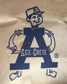 the logo for ace - crite is drawn on a bag