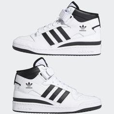 Adidas Forum Mid, Adidas Forum, Hip Hop Culture, Mid Top, Retro Sneakers, Adidas Superstar Sneaker, Dream Shoes, Sneakers Online, Adidas Online