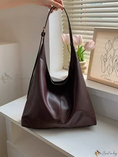 Bird in Bag - Timeless Woman's Shoulder Bag with Minimalist Design My Style Bags, Trendy Shoulder Bag, Chain Pattern, Brown Leather Totes, Brown Leather Bag, Quality Handbags, Large Shoulder Bags